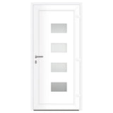 Porta Ingresso Antracite 100x210 cm in Alluminio e PVC