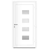 Porta Ingresso Antracite 110x210 cm in Alluminio e PVC