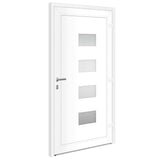 Porta Ingresso Antracite 110x210 cm in Alluminio e PVC