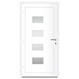 Porta Ingresso Antracite 100x200 cm in Alluminio e PVC