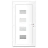 Porta Ingresso Antracite 110x210 cm in Alluminio e PVC