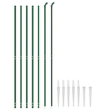 Recinzione Metallica con Picchetti Ancoraggio Verde 2x10 m