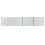 Recinzione Metallica con Picchetti Ancoraggio Verde 2,2x10 m
