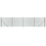 Recinzione Metallica con Picchetti Ancoraggio Verde 2,2x10 m
