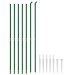 Recinzione Metallica con Picchetti Ancoraggio Verde 2,2x10 m