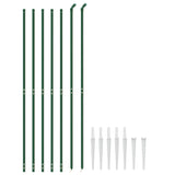 Recinzione Metallica con Picchetti Ancoraggio Verde 2,2x10 m