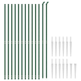 Recinzione Metallica con Picchetti Ancoraggio Verde 1,4x25 m