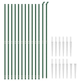 Recinzione Metallica con Picchetti Ancoraggio Verde 1,6x25 m