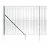 Recinzione Metallica con Picchetti Ancoraggio Verde 2,2x25 m