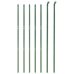 Recinzione Metallica con Picchetti Ancoraggio Verde 1,4x10 m