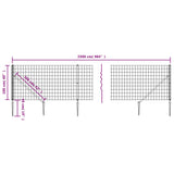 Recinzione Metallica con Picchetti Ancoraggio Verde 1x25 m