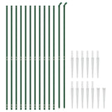 Recinzione Metallica con Picchetti Ancoraggio Verde 1,6x25 m