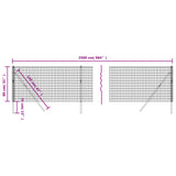Recinzione Metallica Antracite 0,8x25 m in Acciaio Zincato