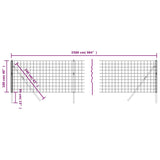 Recinzione Metallica Antracite 1x25 m in Acciaio Zincato