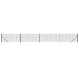 Recinzione Metallica con Picchetti Ancoraggio Antracite 1x10 m