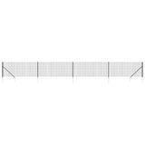 Recinzione Metallica con Picchetti Ancoraggio Antracite 1,1x10m