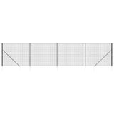 Recinzione Metallica con Picchetti Ancoraggio Antracite 2,2x10m
