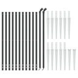 Recinzione Metallica con Picchetti Ancoraggio Antracite 1,1x25m