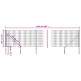Recinzione Metallica con Picchetti Ancoraggio Antracite 1x25 m