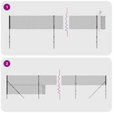 Recinzione Metallica con Flangia Antracite 2x25 m