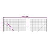 Recinzione Metallica con Flangia Antracite 1,8x25 m