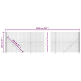 Recinzione Metallica con Flangia Antracite 2,2x25 m