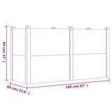 Fioriera Rialzata da Giardino 160x60x84cm Legno Massello Acacia