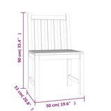 Set da Pranzo per Giardino 5 pz in Legno Massello di Teak