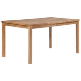 Set da Pranzo per Giardino 4 pz in Legno Massello di Teak