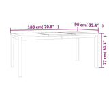 Set da Pranzo per Giardino 3 pz in Legno Massello di Teak