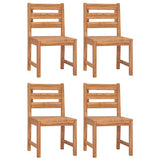 Sedie da Giardino 4 pz il Legno Massello di Teak