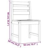 Set da Pranzo per Giardino 3 pz in Legno Massello di Teak