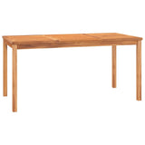 Set da Pranzo per Giardino 5 pz in Legno Massello di Teak