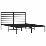 Giroletto con Testiera in Metallo Nero 140x190 cm