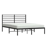 Giroletto con Testiera in Metallo Nero 140x190 cm