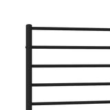 Giroletto con Testiera e Pediera Metallo Nero 90x200 cm