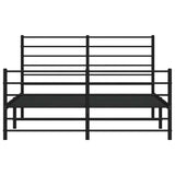 Giroletto senza Materaso con Pediera in Metallo Nero 160x200 cm