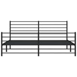 Giroletto senza Materaso con Pediera in Metallo Nero 180x200 cm