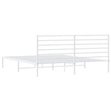 Giroletto con Testiera Metallo Bianco 183x213 cm