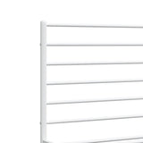 Giroletto con Testiera e Pediera Metallo Bianco 120x200 cm