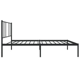 Giroletto con Testiera Metallo Nero 100x200 cm