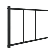 Giroletto con Testiera Metallo Nero 100x200 cm