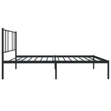 Giroletto con Testiera in Metallo Nero 107x203 cm