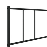 Giroletto con Testiera in Metallo Nero 107x203 cm