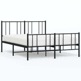 Giroletto senza Materaso con Pediera in Metallo Nero 160x200 cm