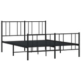 Giroletto senza Materaso con Pediera in Metallo Nero 160x200 cm