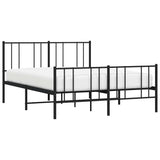 Giroletto senza Materaso con Pediera in Metallo Nero 160x200 cm