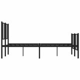 Giroletto senza Materaso con Pediera in Metallo Nero 160x200 cm