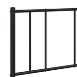 Giroletto senza Materaso con Pediera in Metallo Nero 160x200 cm