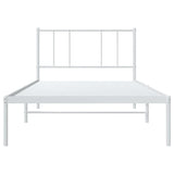 Giroletto senza Materaso con Testiera Metallo Bianco 75x190 cm